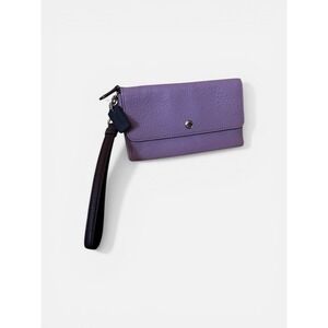 Coach Triple Leather Wristlet Colorblock Jasmine Multi Silver Hardware New